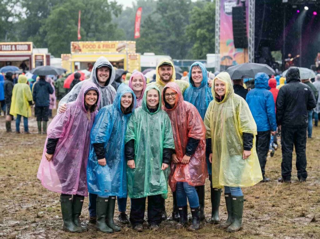 Festival inpaklijst regen