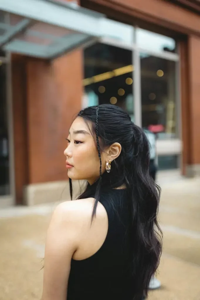 festival haarstijlen: half up met vlechtjes