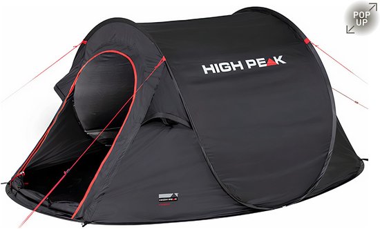 High Peak Pop Up Tent Vision 3 235 X 180 X 100 Cm - Zwart - 3 Persoons